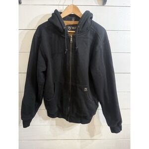 Dri Duck Mens Crossfire Jacket Power Fleece Full Zip Thermal Size Medium Black